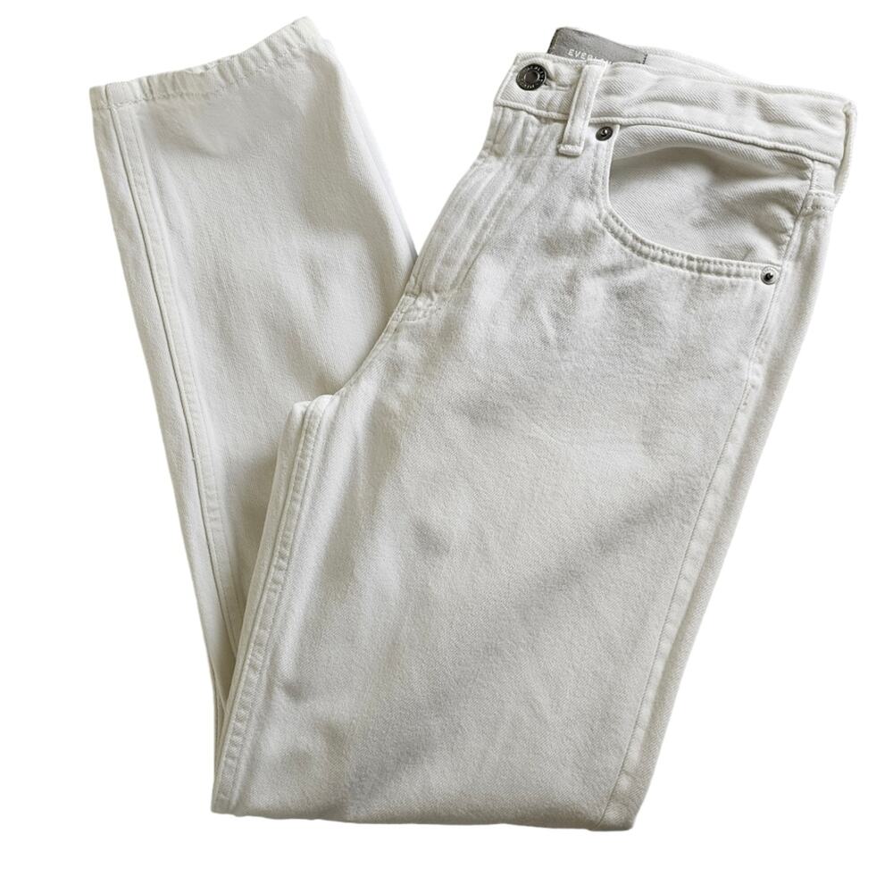 Everlane Jeans Womens Size 25 Regular White The Summer Straight Leg Ankle Fit